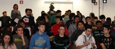 alcuni degli studenti nell'auditorium cisl