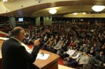 Petteni (Cisl Lombardia) durante l'intervento alla Camera di Commercio