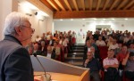una riunione della fnp cisl di brescia nell'auditorim di via altipino d'asiago