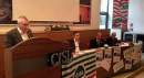 nella foto di Brescioggi, il segretario Giuseppe Marchi all'apertura del Congresso