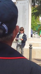 l'intervento di uno dei raggazzi delle scuole quinzanesi