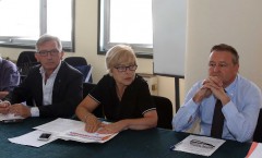 da dx, mattinzoli (associazione artigiani), valgiovio (cisl), massetti (confartigianato)